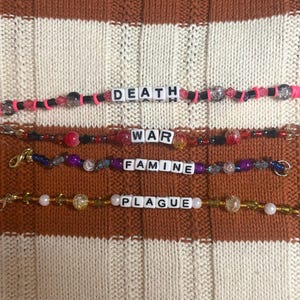 Pulseras de la amistad Los Cuatro Jinetes del Apocalipsis