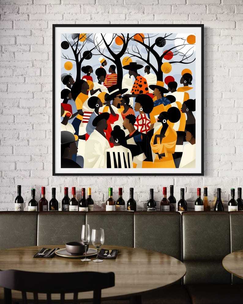 Black Family Reunion Juneteenth Art Print: Freedom Day Poster - Style ...