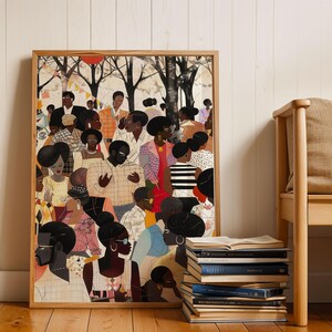 Juneteenth Art Print: Black Family Reunion, Afrocentric Celebration ...