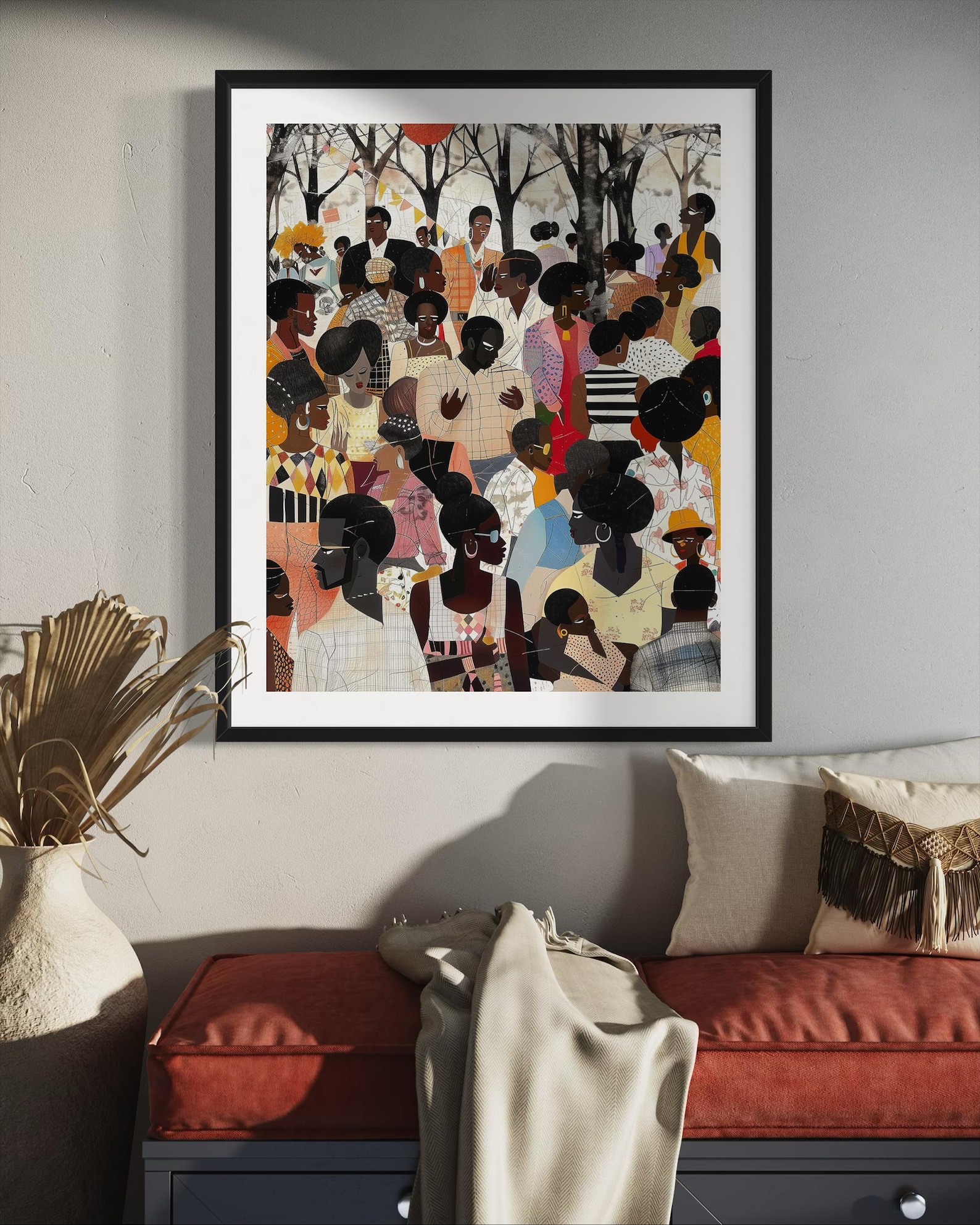 Juneteenth Art Print: Black Family Reunion, Afrocentric Celebration ...
