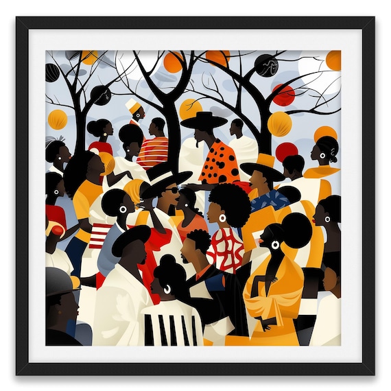 Black Family Reunion Juneteenth Art Print: Freedom Day Poster