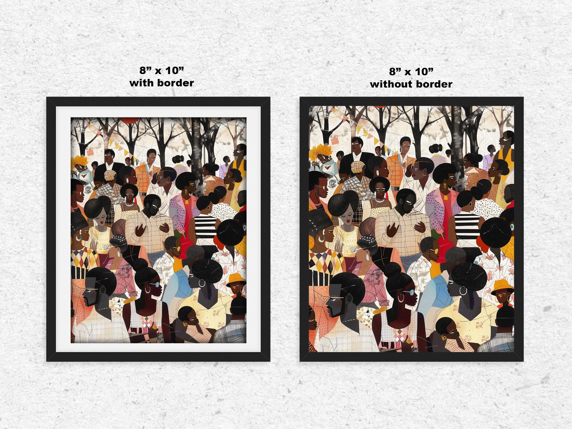 Juneteenth Art Print: Black Family Reunion, Afrocentric Celebration ...
