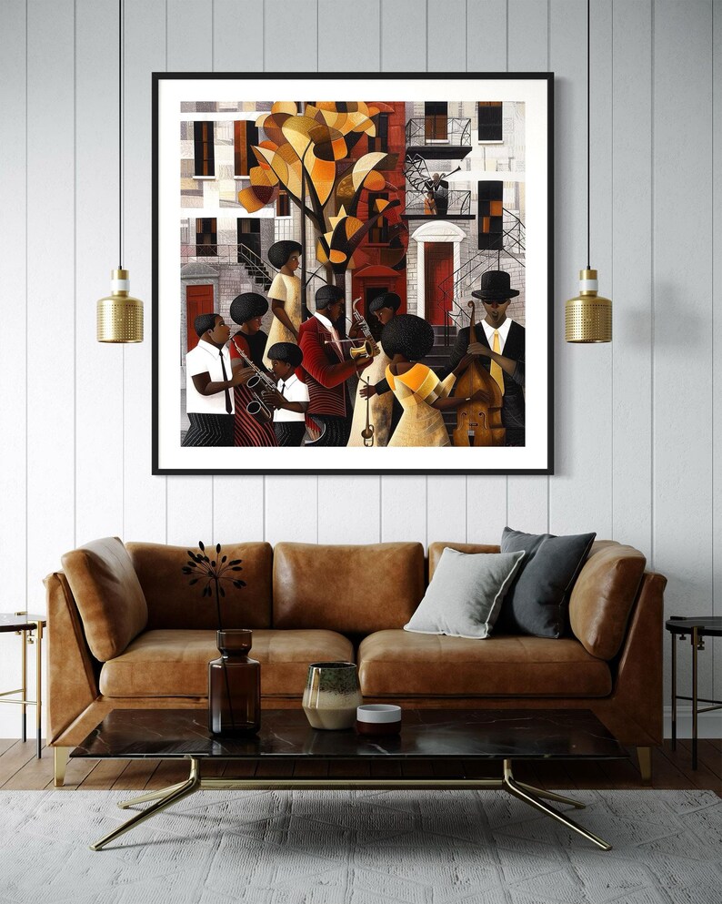 Afrocentric Harlem Renaissance Jazz Musicians Art Print - Style 14 - Etsy