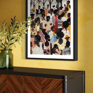 Juneteenth Art Print: Black Family Reunion, Afrocentric Celebration ...