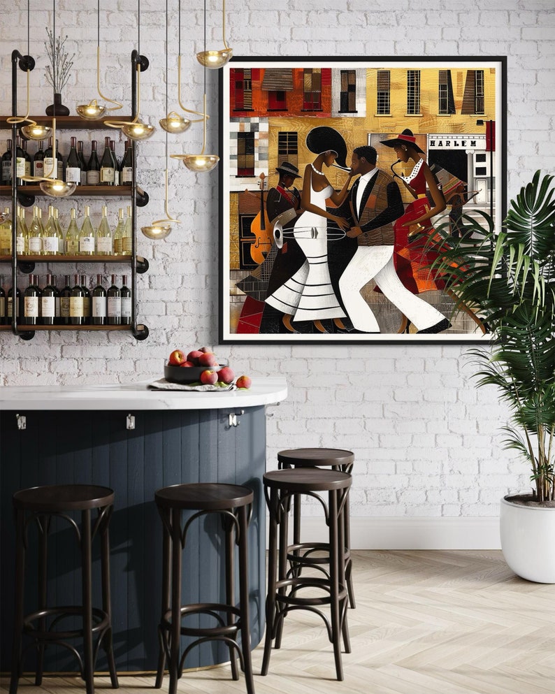 Harlem Jazz Musicians Abstract Wall Art Print - Style 09 - Etsy