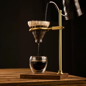 Artisan-Crafted V60 Coffee Dripper Stand Glass Dripper Included Best Christmas Valentines Day Anniversary Birthday Gift For Coffee Lovers