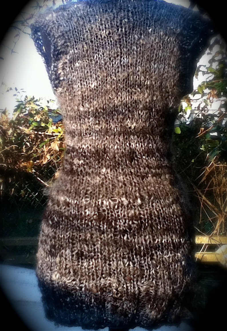 Artemis Cowlneck Sweater PDF Knitting Pattern for handspun yarn US 10/11 8 mm image 2