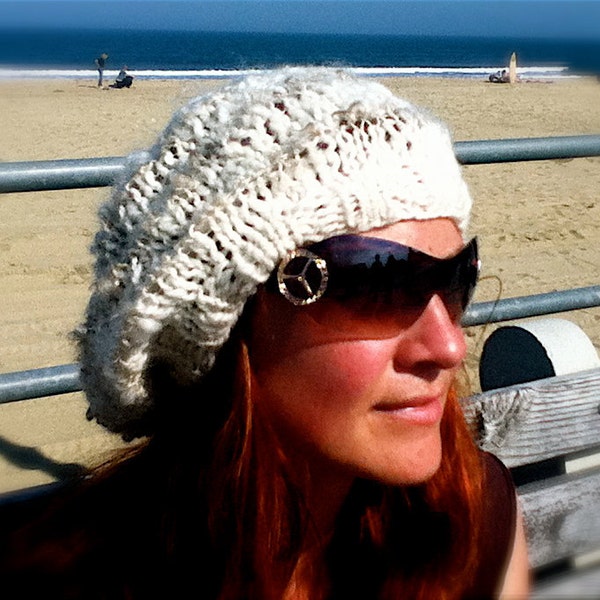 The Sandwitch Cloche - Slouchy Beret PDF Knitting Pattern - Needle sizes US 10/6mm and US 15/10mm