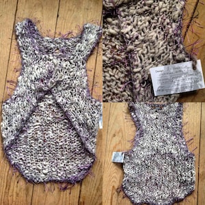Venus Vest - whimiscal fun artsy - handknit handspun yarn one of a kind sample sale