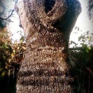 Artemis Cowlneck Sweater PDF Knitting Pattern for handspun yarn US 10/11 8 mm image 1