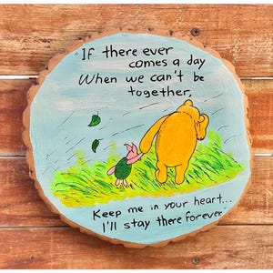 Acrylic Painting Hand Made Winnie The Pooh and Piglet, Nursery, Baby Shower