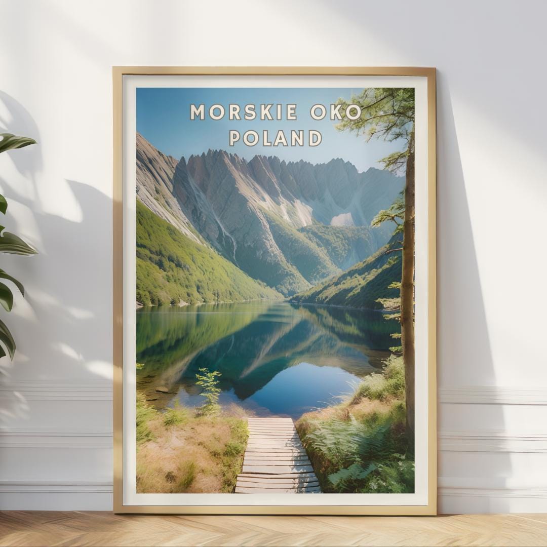 Morskie Oko Poland Poster, Tatra Mountains Wall Art, Scenic Alpin…