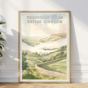Póster de Yorkshire Dales: arte paisajístico de la campiña inglesa