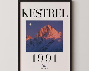 Vintage Alpine Poster: Retro 1990s Outdoor Gear Catalogue Print, Mountain Sunset Photography Art, Cabin or Study Wall Art Home Decor Gift