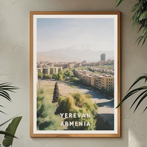 Póster de Ereván, Armenia: Arte del horizonte histórico de la ciudad