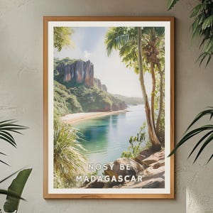 Nosy Be Madagascar Poster, Exotic Beach Wall Art, Madagascar Island Print, Nature Travel, Tropical Landscape Poster, Exotic Beach Decor
