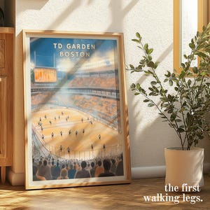 TD Garden Boston Poster: Hockey Arena Wall Art, Bruins Fan Gift