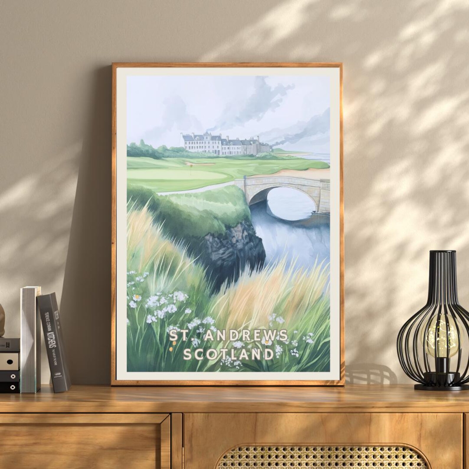 St. Andrews Scotland Print: Old Course Golf, Swilcan Bridge Art - Etsy