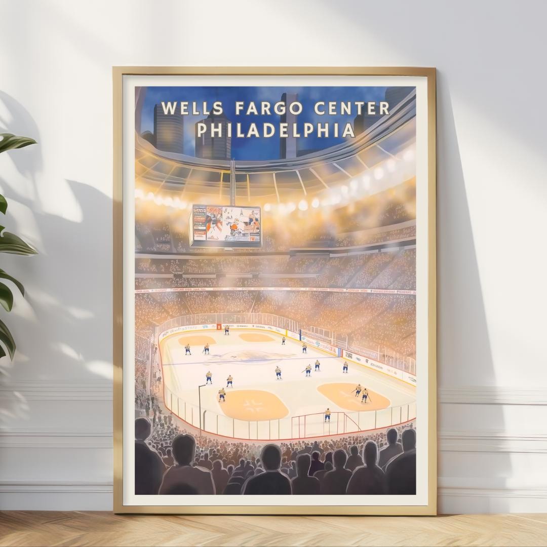 ウェルズ・ファーゴ・センター フィラデルフィア・フライヤーズ ホッケーアリーナ アートプリント - Etsy 日本