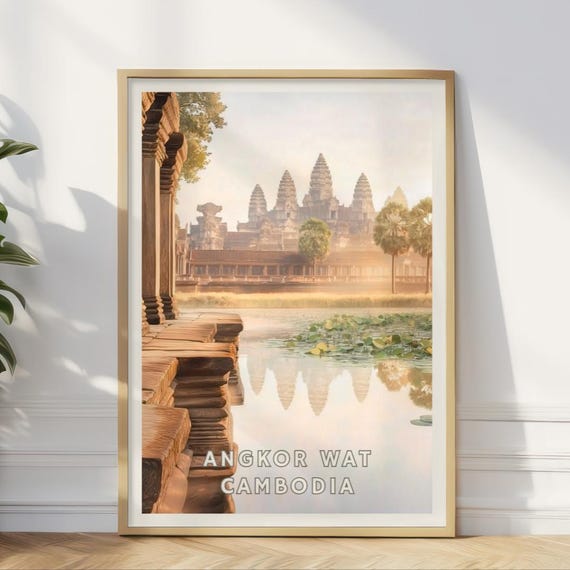 アンコールワット 風景画 油彩 油彩画 油絵原画 F30号 【アンコール