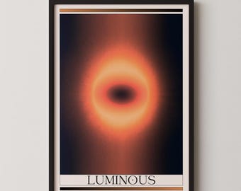 Luminous - Aura Gradient Poster: Abstract Spiritual Art Print, Minimalist Energy Field Design, Aesthetic Bedroom Wall Art Home Decor Gift