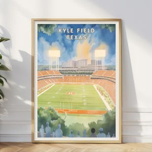 Kyle Field Texas Poster, College Football Stadium Wall Art, A&M University Print, Game Day Decor, Sports Venue Artwork, Living Room Office