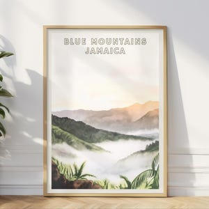 Blue Mountains Jamaica Print: Tropical Caribbean Landscape Art