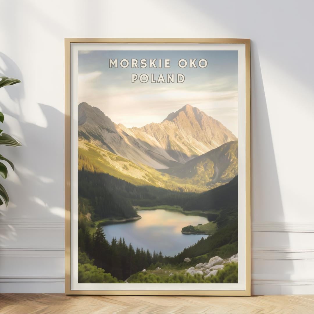 Morskie Oko Poland Poster, Tatra Mountains Wall Art, Lake Landsc…