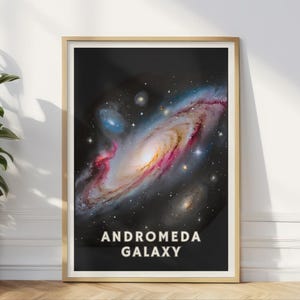 Andromeda Galaxy Poster, Space Wall Art, Cosmic Print, Astronomy Decor, Outer Space Classroom Decor, Galaxy Art, Universe & Space Lover Gift