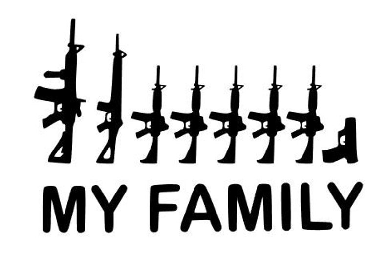 Download My Family Guns-SVG Cut File for use with Silhouette Studio | Etsy