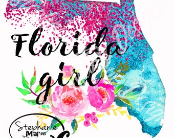 Florida Girl-Sublimation Design,Stock Image Tshirt design,PNG, Clipart