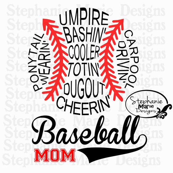 Download Baseball Mom Svg Cut File Use With Silhouette Studio Design Etsy
