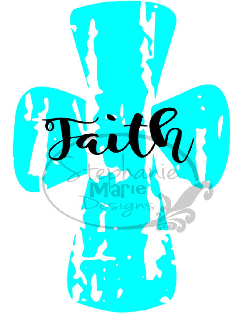 Download Faith Cross Grunge-SVG Cut File for use with Silhouette Studio | Etsy