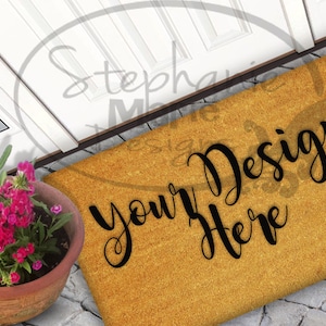 Coir Doormat Rug/Mockup/PNG digital image/Stock Photography/ Instant Download