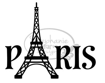 Paris Eiffel Tower-SVG Cut File-Use with Silhouette Studio Design Edition,Cricut Design Space and others