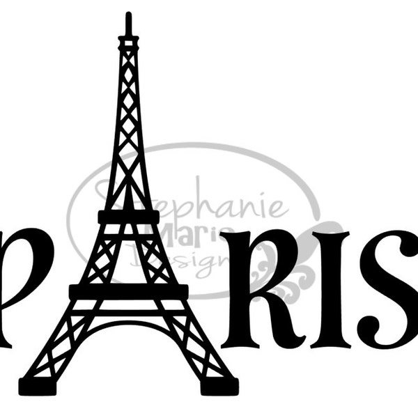 Paris Eiffel Tower-SVG Cut File-Use with Silhouette Studio Design Edition,Cricut Design Space and others