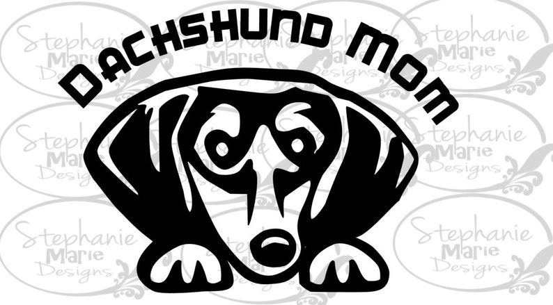 Download Dachshund Mom Peeking Dog SVG Cut File-Use with Silhouette | Etsy