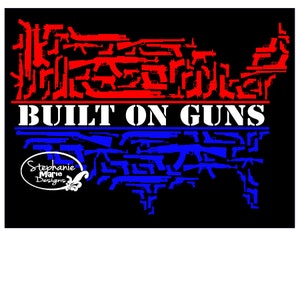 USA Karte, gebaut auf Guns -SVG Cut File für die Verwendung mit Silhouette Studio Design Edition, Cricut Design Space und anderen