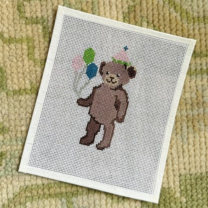 Party Animal Bear - Needlepoint Canvas