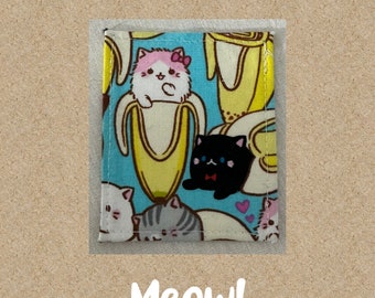 CUTE CAT and DOG sticker | Animal Series | Handmade fabric sticker