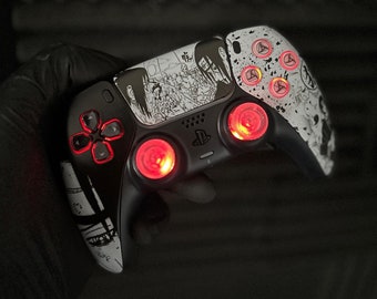 Anime Sasuke&Itachi Custom PlayStation 5 PS5 DualSense Controller / LED / SCUF