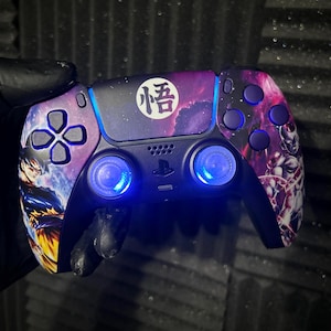 Anime Manga Good Vs Evil Anpassad PlayStation 5 PS5 DualSense-kontroll/LED