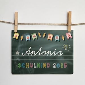 Personalized congratulations card for school enrollment I Folding card I Invitation for school enrollment I Card for school enrollment I Greeting card for school enrollment personalized
