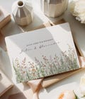 Personalized wedding congratulations card | Wedding card with names | Watercolor | Rounded corners | A6