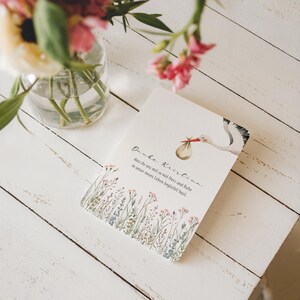 Personalized card for midwife | Thank you card for midwife with name | Watercolor | Rounded corners | Handmade | A6 image 7