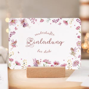 Invitation card children's birthday I Invitation card fairies I Invitation birthday girl I Invitation card elves