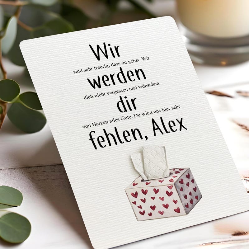 Karte für kollegin abschied - Etsy.de