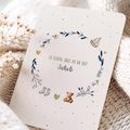 Personalized birth card I Baby congratulations card with name I Newborn greeting card I Baby card gift I A6 I rounded corners
