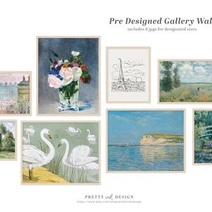 French Gallery Wall Set France Paris Vintage Landscape Printable Set of 5 European Prints