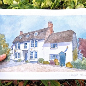 Kundenspezifische Aquarellmalerei des Hauses